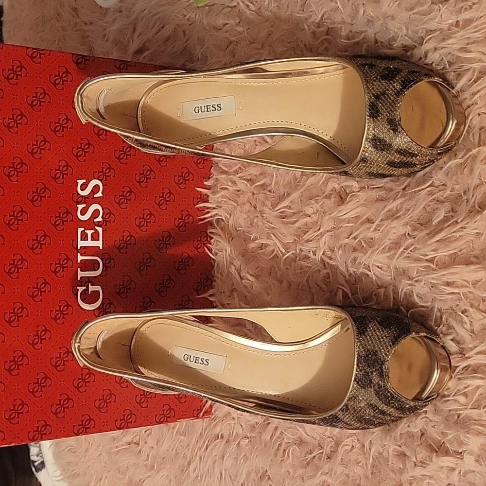 Sparkly Leopard Print High Heels